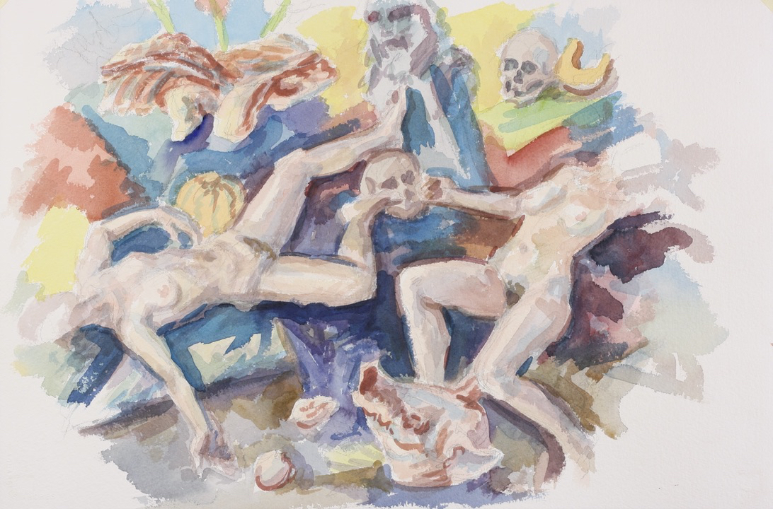 Danae; watercolor, 38 x 58 cm, 2010