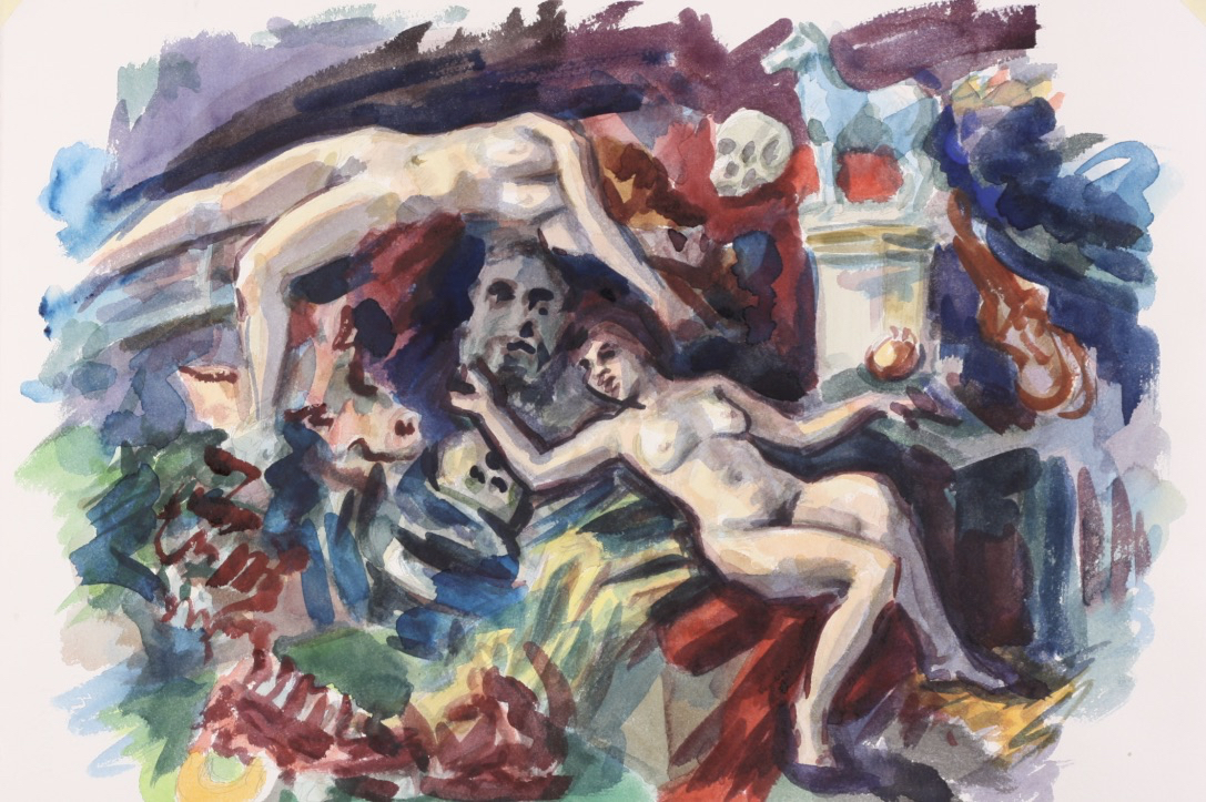 Bacchantes; watercolor, 38 x 58 cm, 2010