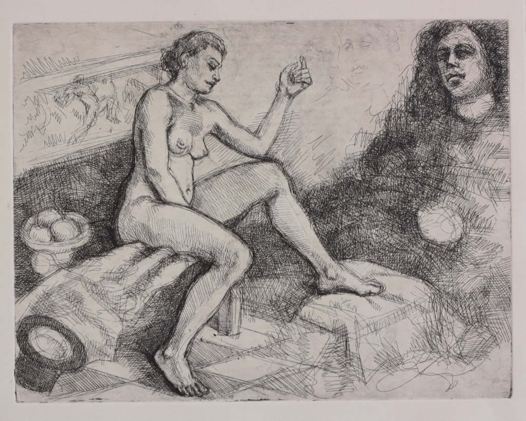 Ariadne; etching/drypoint, 25 x 32 cm, 2014