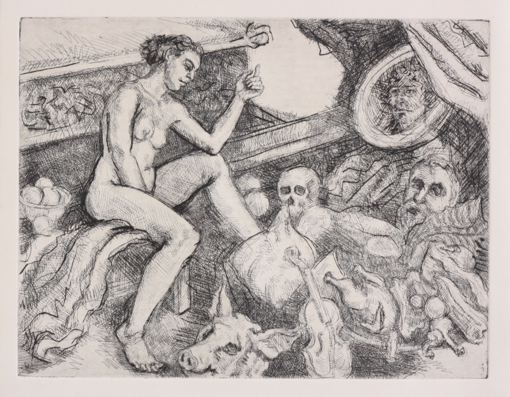 Ariadne; etching/drypoint, 25 x 32 cm, 2014