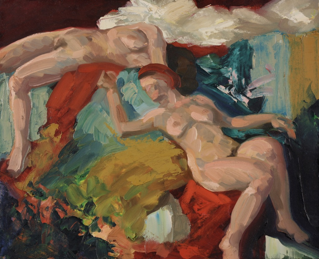 Bacchantes; oil on canvas, 40 x 50 cm, 2010