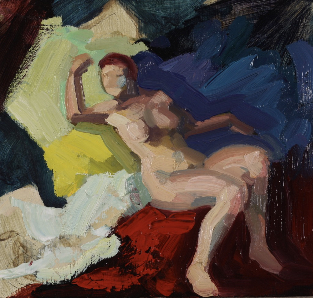 Bacchante; oil on board, 23 x 25 cm, 2010