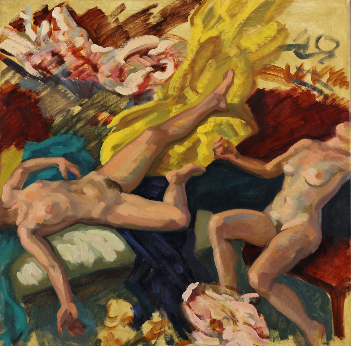 Danaë; oil on canvas, 90 x 90 cm, 2010