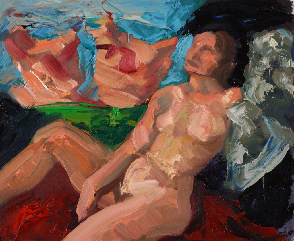Minerva; oil on board, 23 x 28 cm, 2010